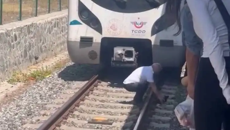 Marmaray’a Yıldızlı An: Raylardaki Kediyi Fark Eden Makinist Göz Doldurdu
