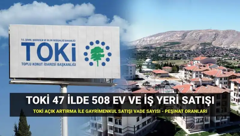 TOKİ'den 508 Evin Satışı: Açık Artırmalar Ne Zaman, Peşinat Oranı Nedir?
